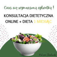Okładka diety konsultacja dietetyczna + dieta online 1 miesiąc