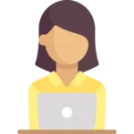 grafika osoby przed laptopem